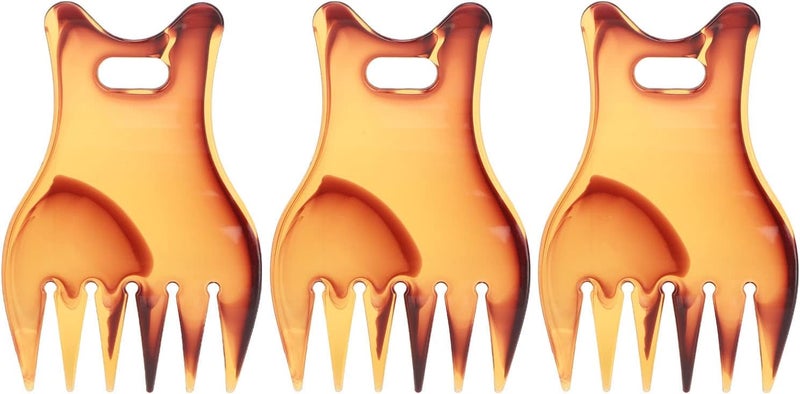 woobles 3pcs Wide Teeth Texture Comb, Wide Tooth Comb Teasing Wet Comb Detangling Shampoo Comb Shaping for Men Boys Salon Barber Hairstylist Comb - Image 5